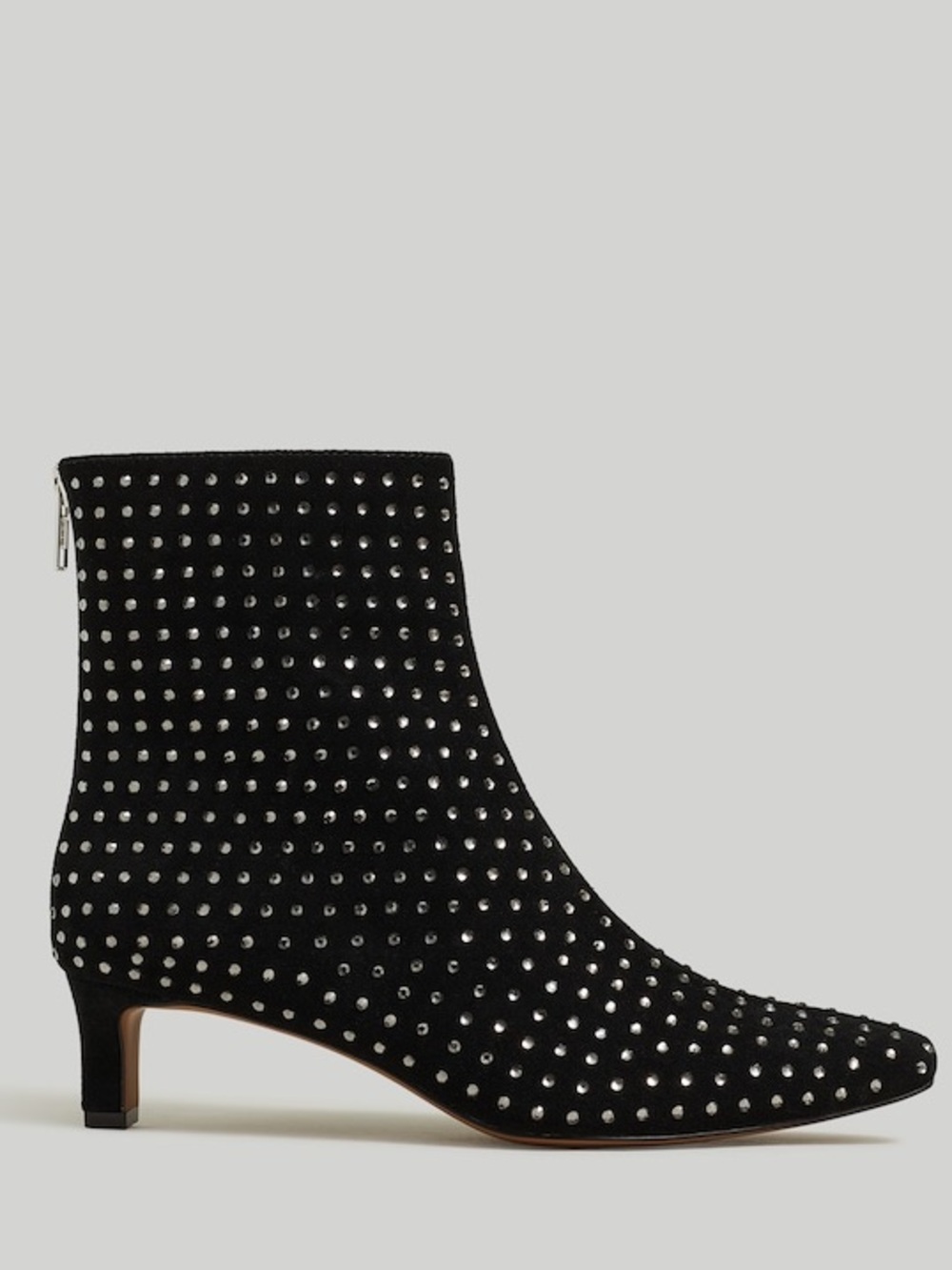 {Madewell} The Dimes True Black Multi Kitten-Heel Boots